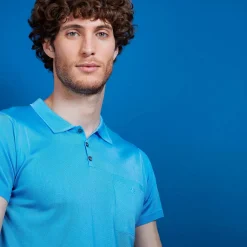 Montagut Fil Lumiere polo front pocket - Blaze