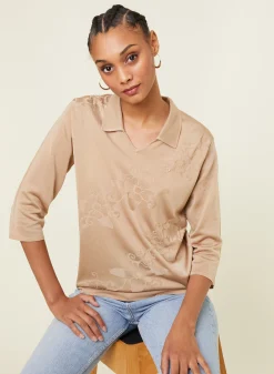 Montagut Fil Lumière polo shirt with elbow patches - Emy
