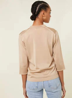 Montagut Fil Lumière polo shirt with elbow patches - Emy