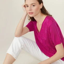 Montagut Fil Lumière V-neck T-shirt - Ammy