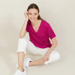 Montagut Fil Lumière V-neck T-shirt - Ammy