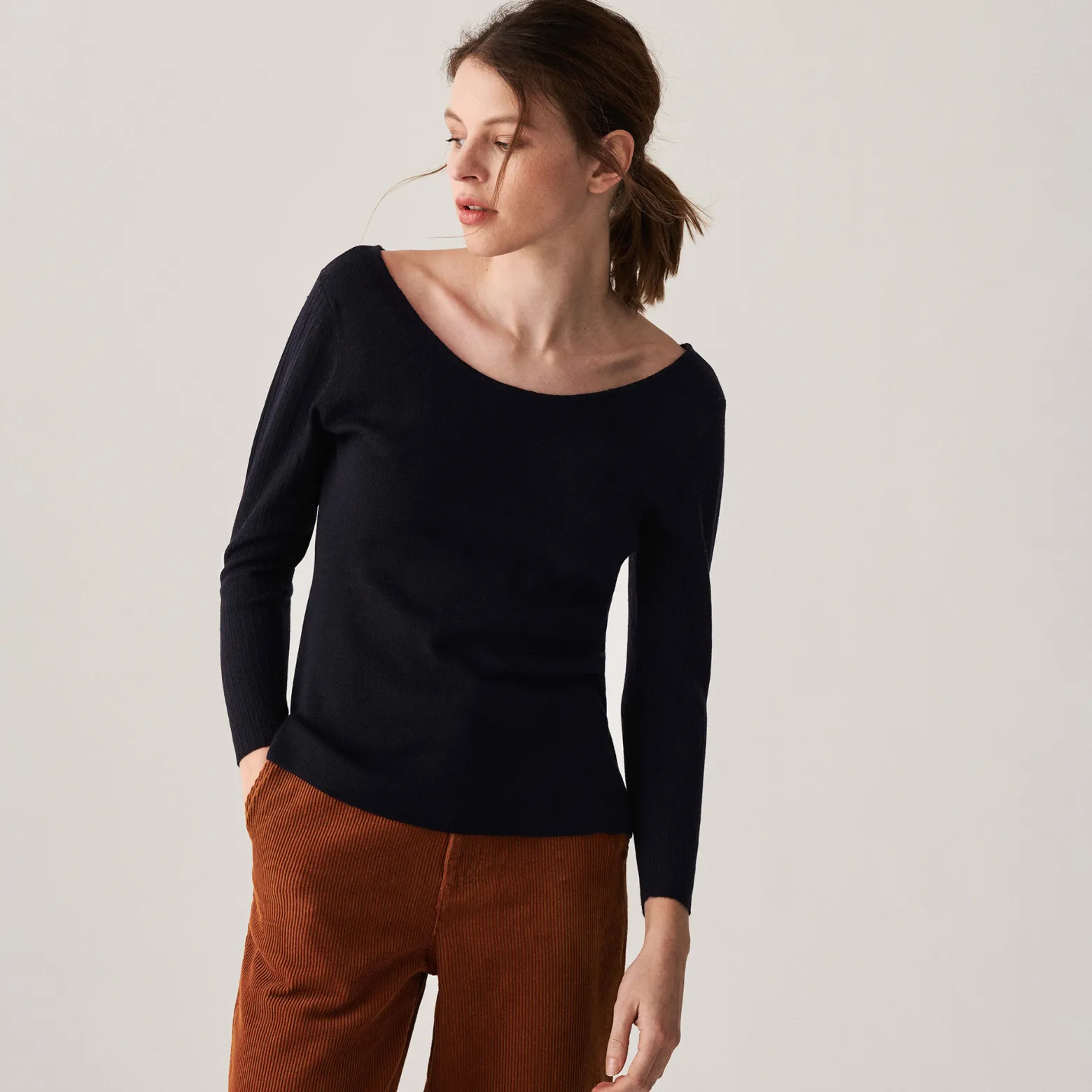Montagut Fine-knit merino wool round-neck sweater - Altesa