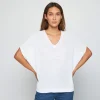 Montagut Flamed linen batwing T-shirt - Tarra