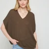 Montagut Flamed linen batwing T-shirt - Tarra