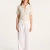 Montagut Flamed linen blouse - Leonie
