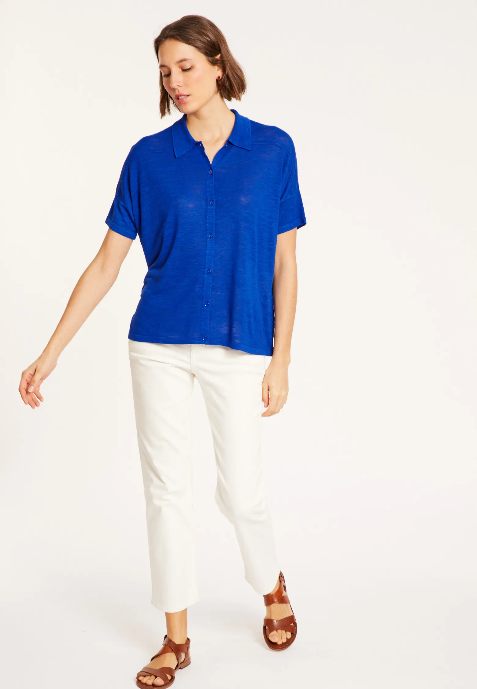 Montagut Flamed linen blouse - Pablito