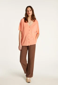 Montagut Flamed Linen Button T-Shirt - Lily