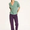 Montagut Flamed linen button-down t-shirt - Maddie