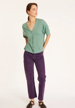 Montagut Flamed linen button-down t-shirt - Maddie