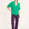 Montagut Flamed linen button-down t-shirt - Maddie