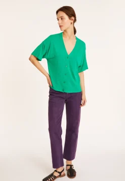 Montagut Flamed linen button-down t-shirt - Maddie