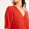 Montagut Flamed linen button-down t-shirt - Maddie