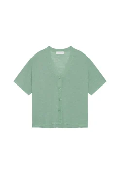 Montagut Flamed linen button-down t-shirt - Maddie