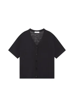Montagut Flamed linen button-down t-shirt - Maddie