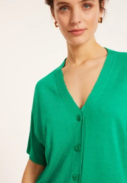 Montagut Flamed linen button-down t-shirt - Maddie