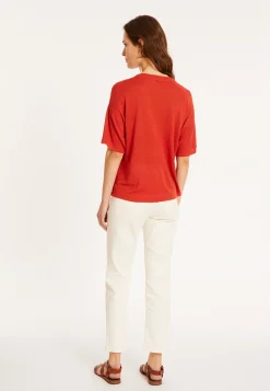 Montagut Flamed linen button-down t-shirt - Maddie