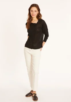 Montagut Flamed linen buttoned cardigan - Mado