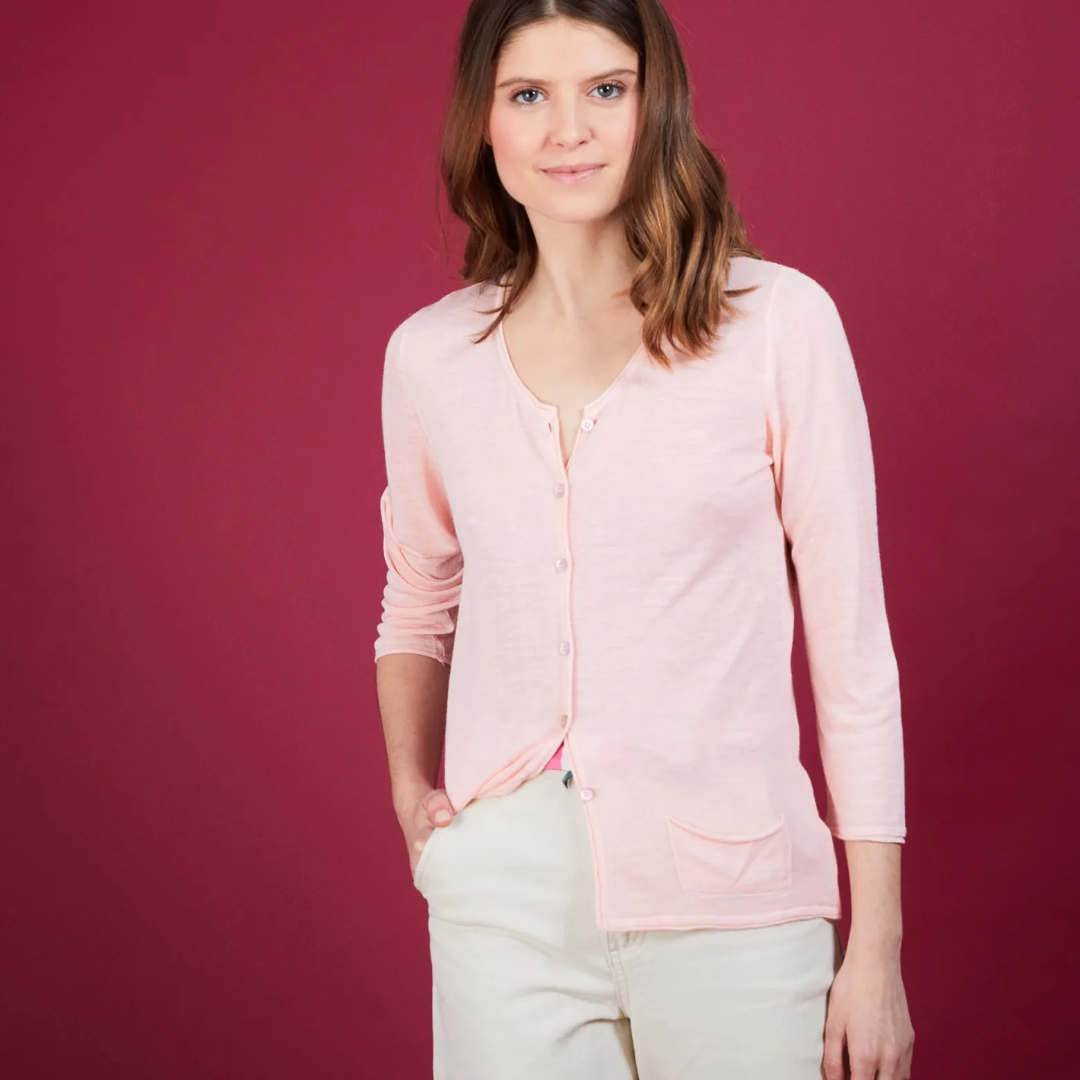 Montagut Flamed linen cardigan - Bao