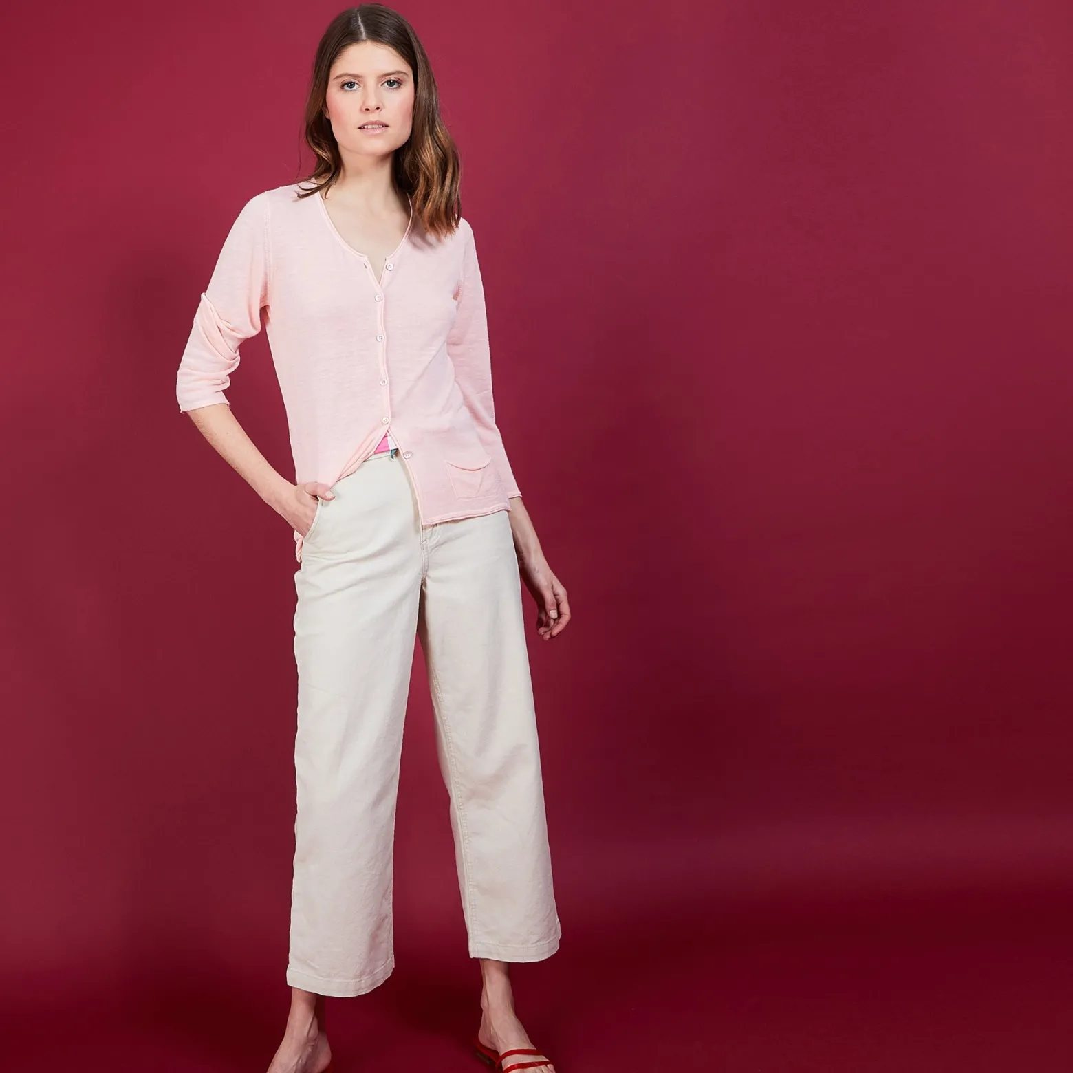 Montagut Flamed linen cardigan - Bao