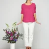Montagut Flamed linen full sleeve elbow t-shirt - Taslim