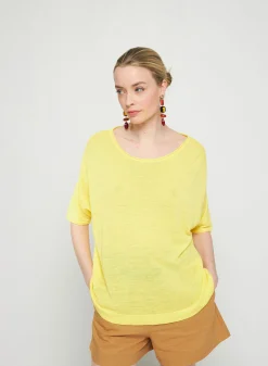 Montagut Flamed linen full sleeve elbow t-shirt - Taslim