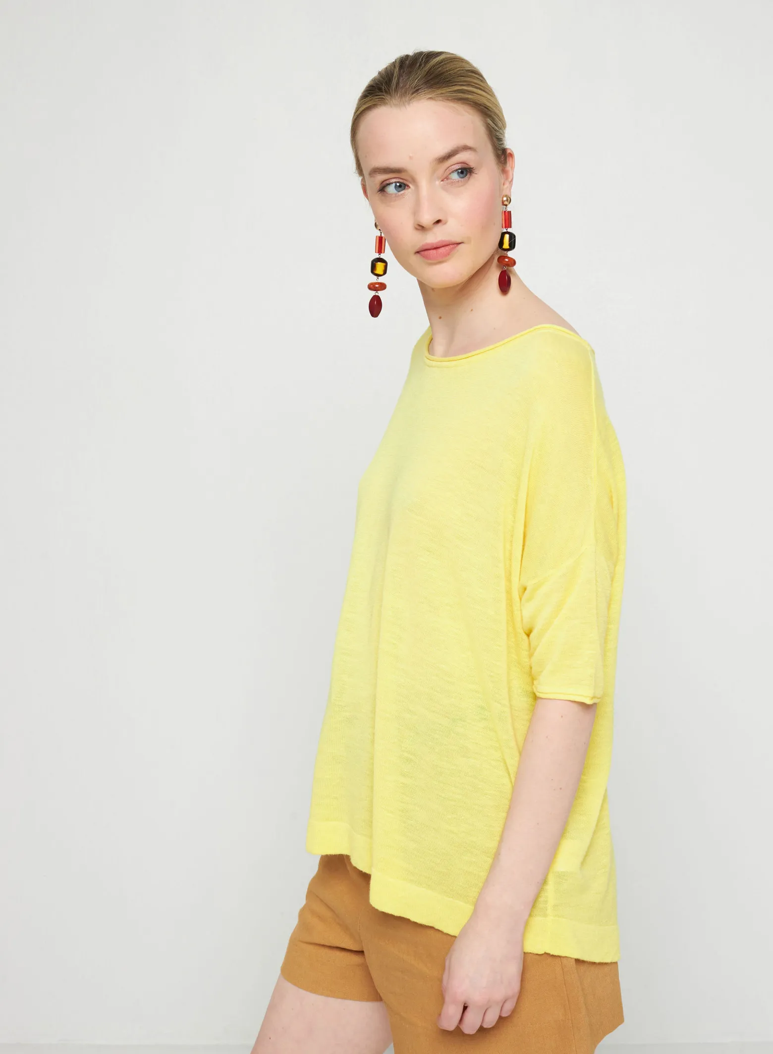 Montagut Flamed linen full sleeve elbow t-shirt - Taslim