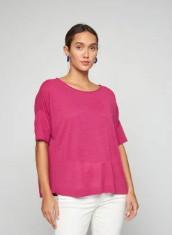 Montagut Flamed linen full sleeve elbow t-shirt - Taslim