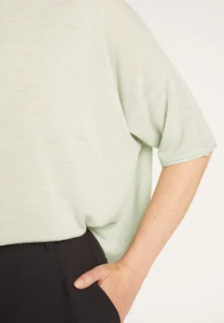 Montagut Flamed linen full sleeve elbow t-shirt - Taslim