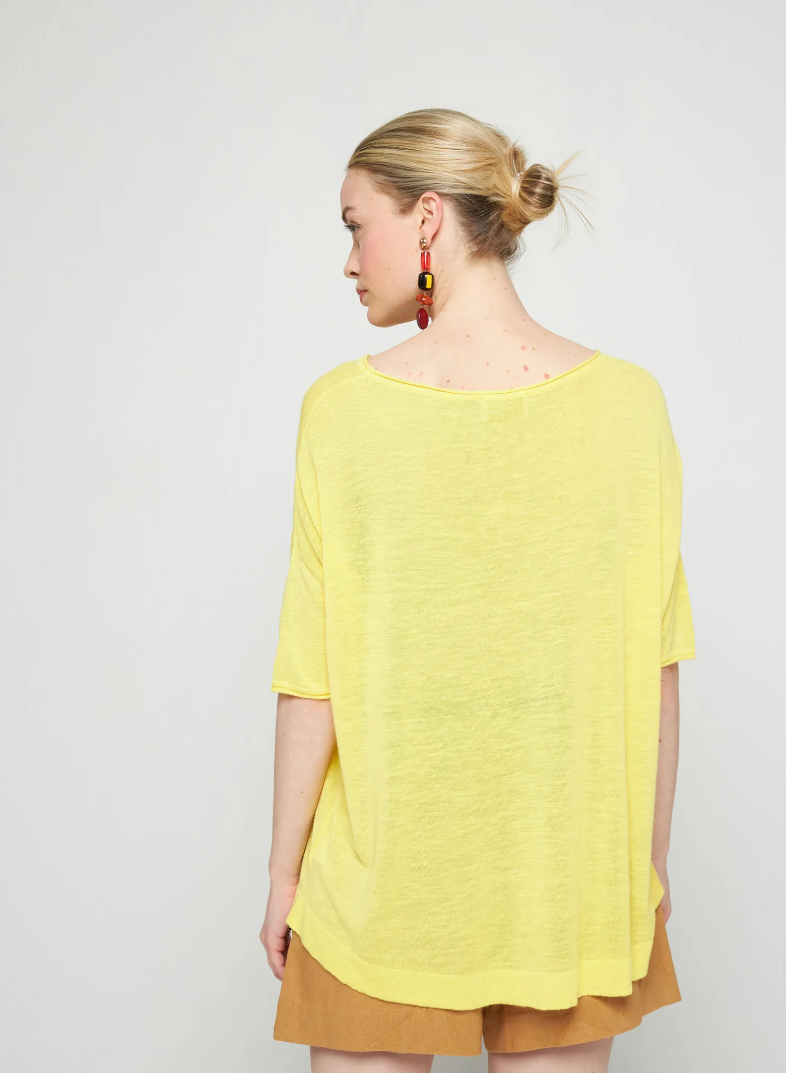 Montagut Flamed linen full sleeve elbow t-shirt - Taslim