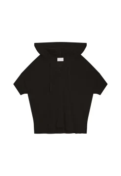 Montagut Flamed linen hooded t-shirt - Pivoine