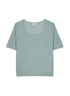 Montagut Flamed linen ribbed T-shirt - Tahissa