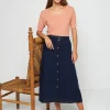 Montagut Flamed linen ribbed T-shirt - Tahissa