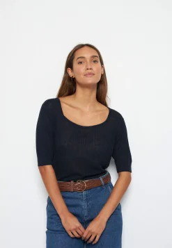Montagut Flamed linen ribbed T-shirt - Tahissa