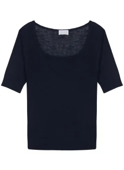 Montagut Flamed linen ribbed T-shirt - Tahissa