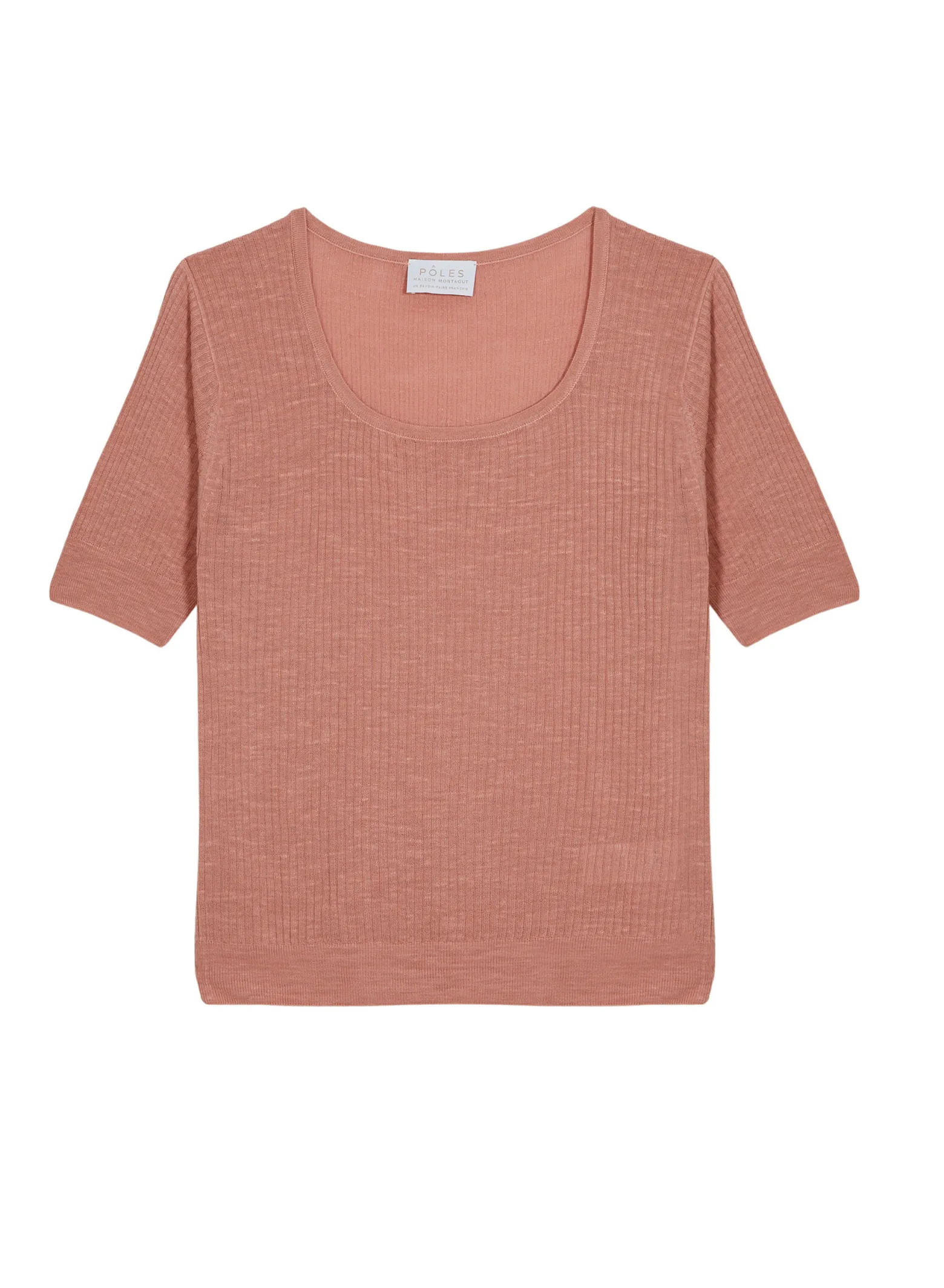 Montagut Flamed linen ribbed T-shirt - Tahissa