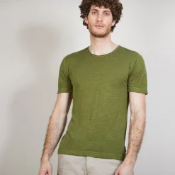 Montagut Flamed linen round neck T-shirt - Renaud