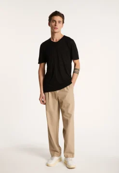 Montagut Flamed linen round neck T-shirt - Renaud
