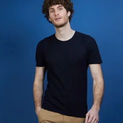 Montagut Flamed linen round neck T-shirt - Renaud