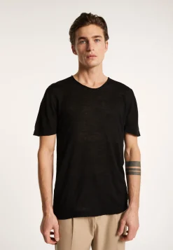 Montagut Flamed linen round neck T-shirt - Renaud