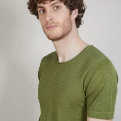 Montagut Flamed linen round neck T-shirt - Renaud