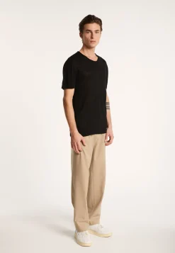 Montagut Flamed linen round neck T-shirt - Renaud