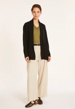 Montagut Flamed linen shawl collar cardigan - Maelle