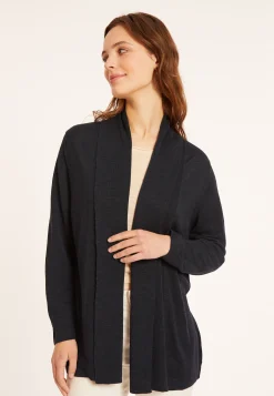 Montagut Flamed linen shawl collar cardigan - Maelle