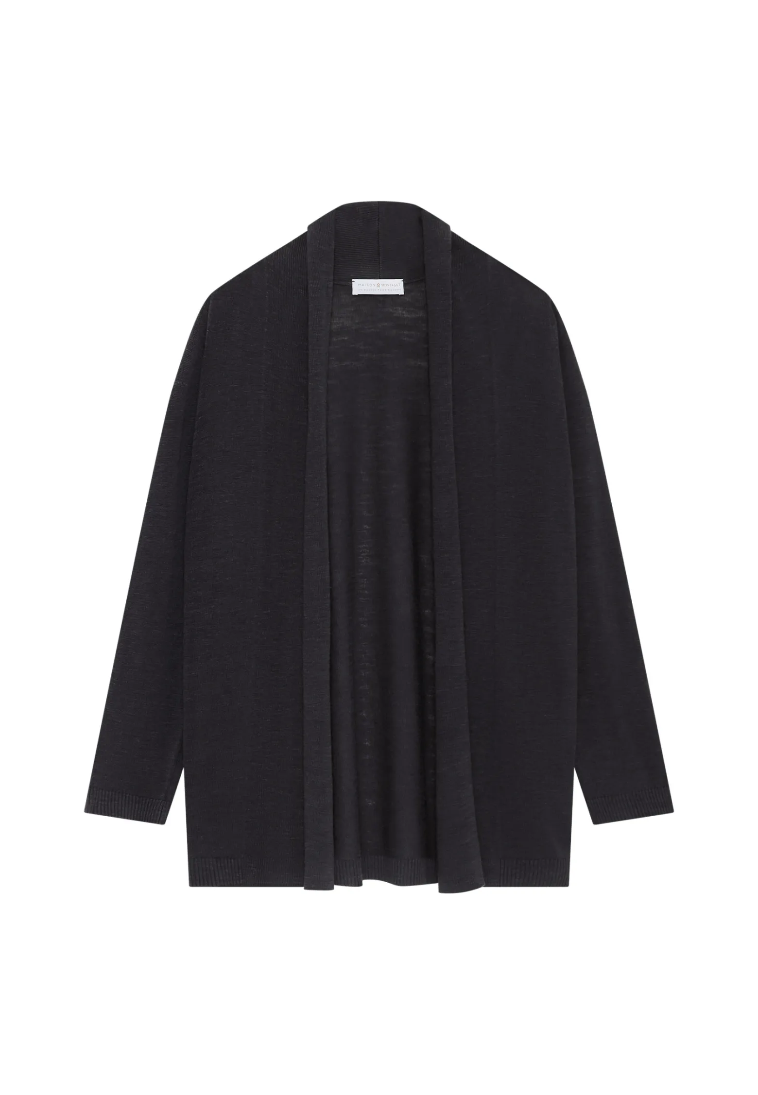 Montagut Flamed linen shawl collar cardigan - Maelle