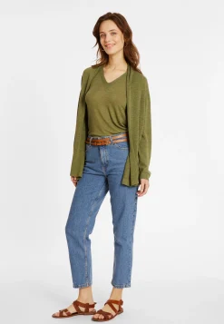 Montagut Flamed linen shawl collar cardigan - Maelle