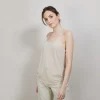 Montagut Flamed linen tank top - Bajah