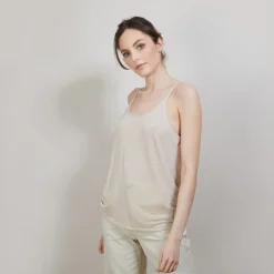 Montagut Flamed linen tank top - Bajah