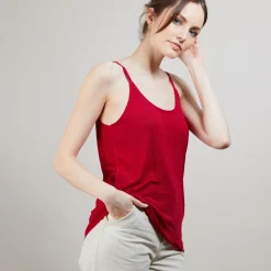 Montagut Flamed linen tank top - Bajah