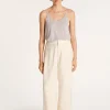 Montagut Flamed linen tank top - Bajah