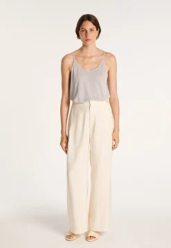 Montagut Flamed linen tank top - Bajah
